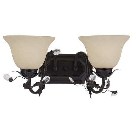 Maxim Two Light Oil Rubbed Bronze Frosted Ivory Glass Vanity 2864FIOI